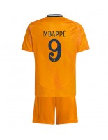 Real Madrid Kylian Mbappe #9 Venkovní dres pro děti 2024-25 Krátký Rukáv (+ trenýrky)